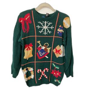 Green Christmas crewneck sweater